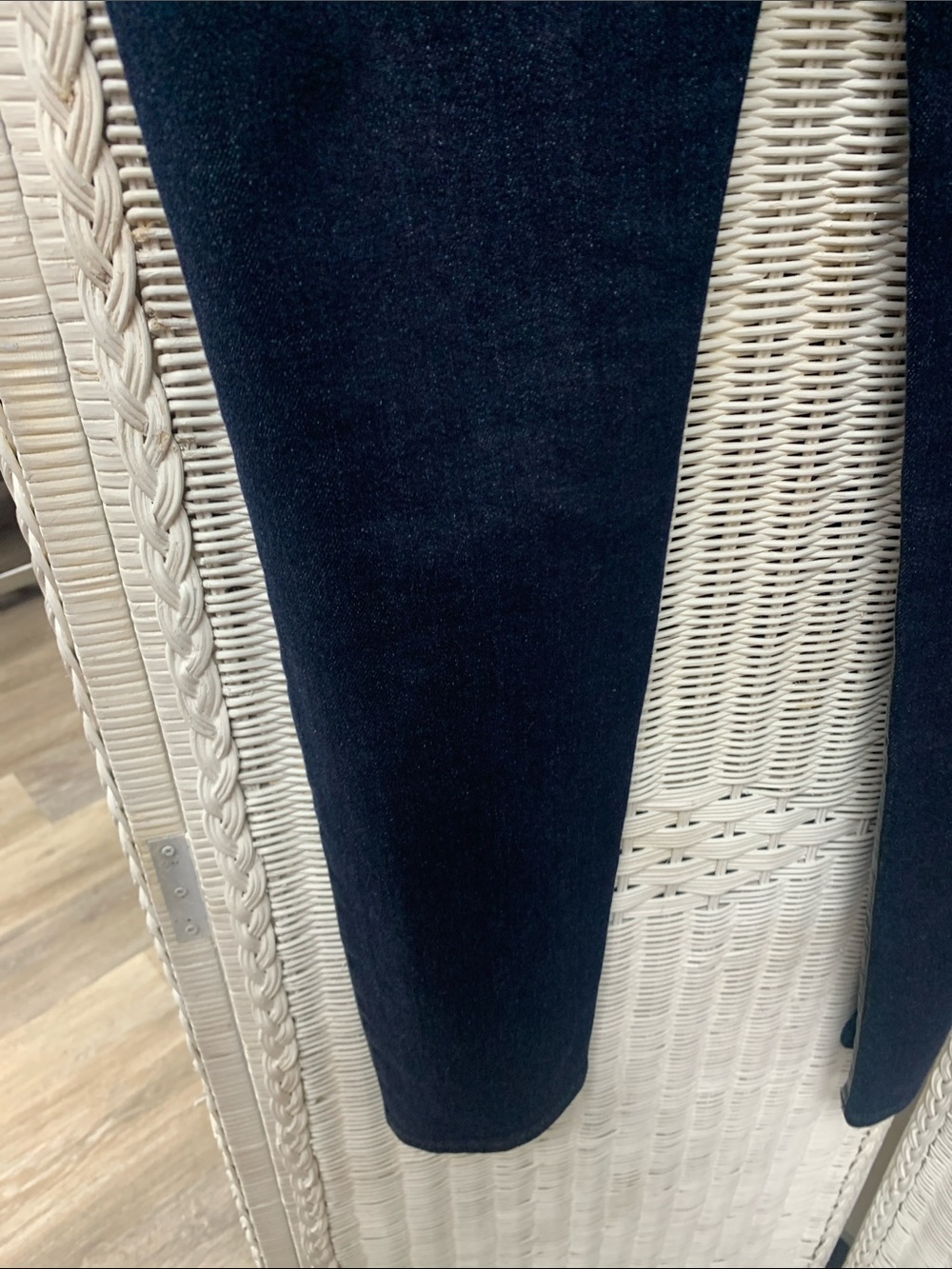 Roberto Cavalli Black Skinny Leather Jeans with denim Navy back Panel - Picture 5 of 8